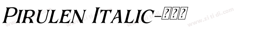 Pirulen Italic字体转换